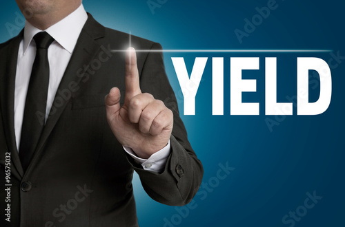 yield written by businessman background concept