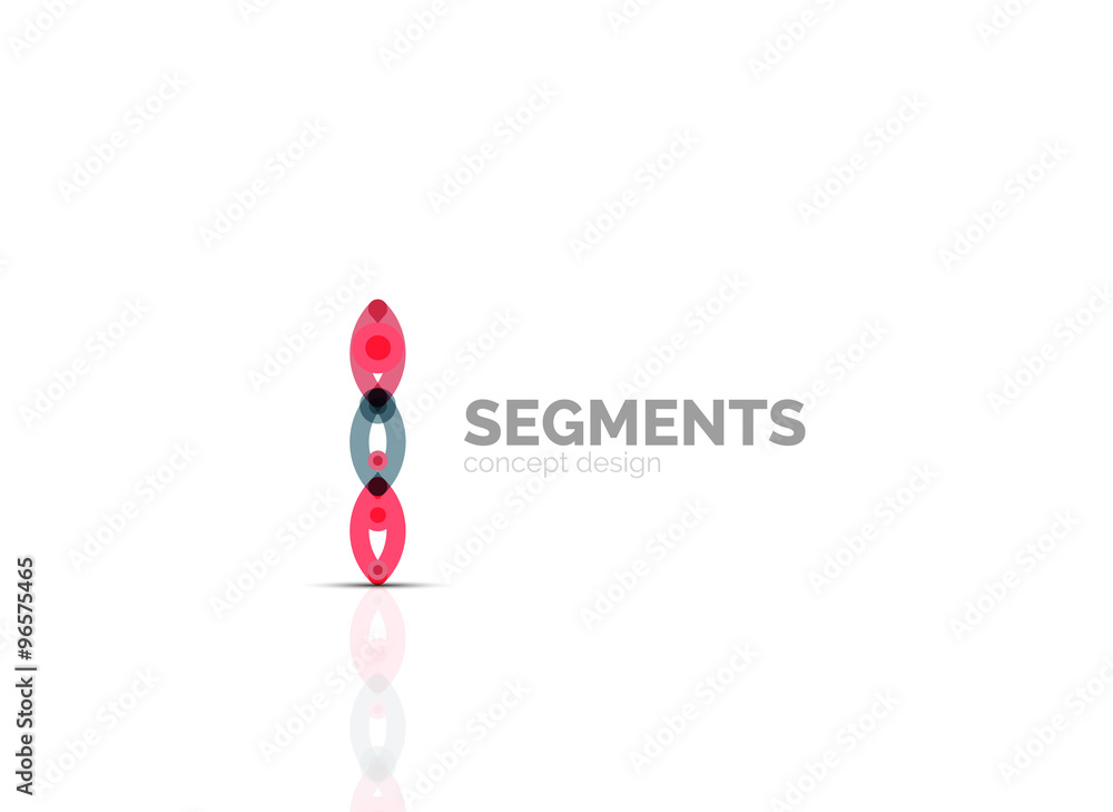 Vector outline minimal abstract geometric logo Vector outline minimal abstract geometric logo