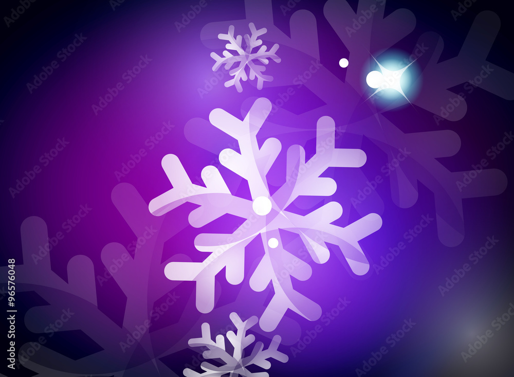 Holiday blue abstract background, winter snowflakes, Christmas and New Year design template Holiday blue abstract background, winter snowflakes, Christmas and New Year design template