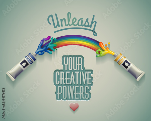 Unleash your creative powers. eps10 vector