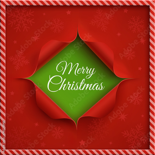 Merry Christmas greeting card template.