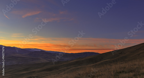 Sunset in the mountains Khizi.Azerbaijan