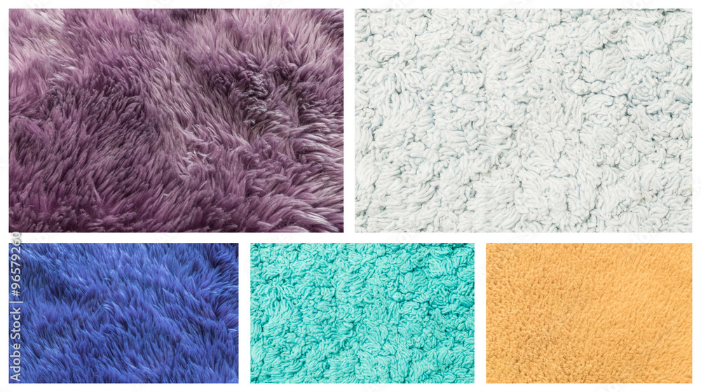 Fototapeta premium Group of closeup carpet texture background