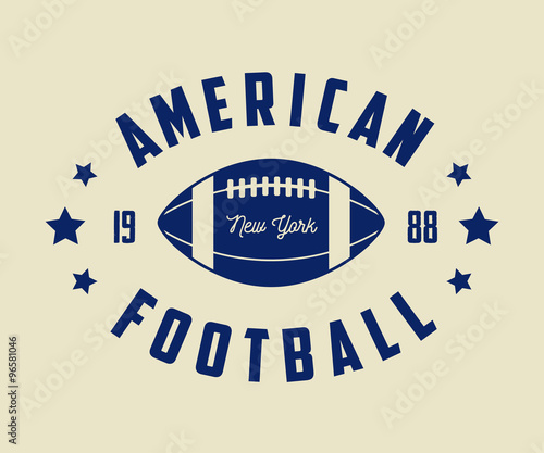 Vintage rugby and american football labels, emblems and logo. 