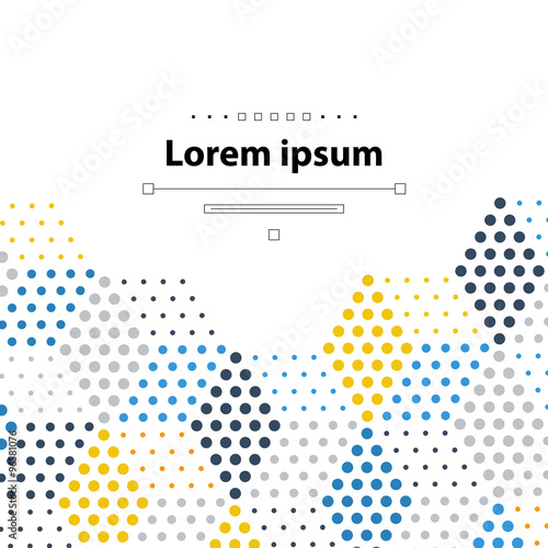 template with dotted cubical pattern