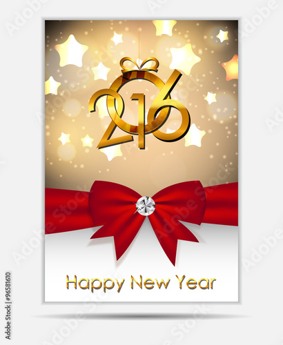2016 New Year Background. Vector Illustration