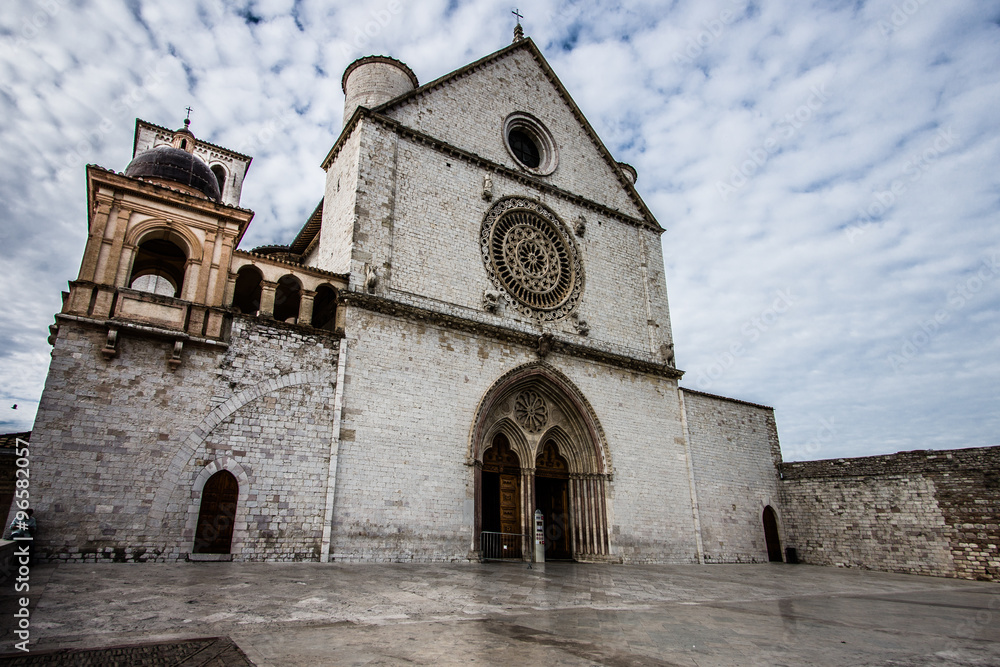 Basilica of St. Francis of Assisi with Lower Plaza in Assisi,  I