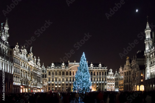 Christmas market at Grand Place, Brussels, Begium