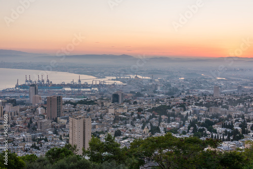 Sunrise in Haifa from Louis Promenade © LevT