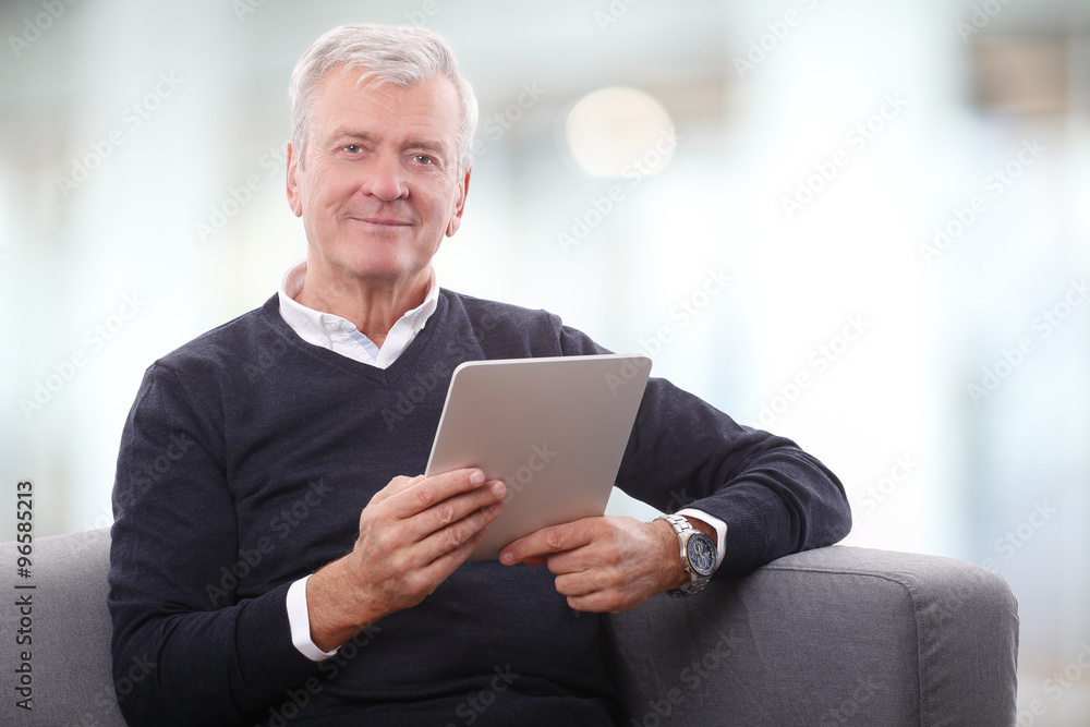 Senior man with digital tablet Senior man with digital tablet