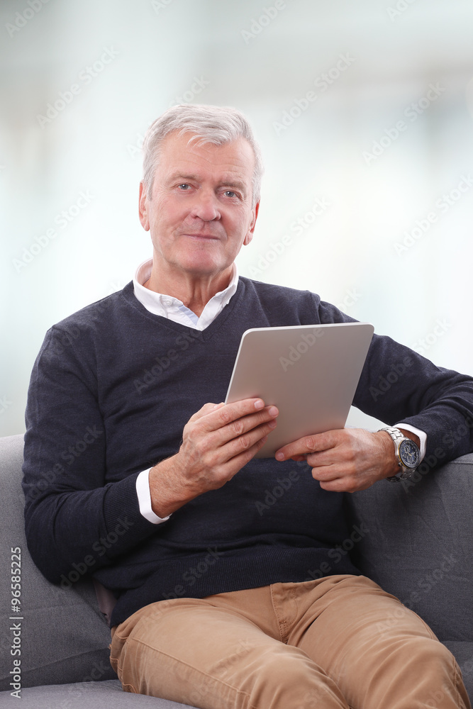 Senior man with digital tablet Senior man with digital tablet