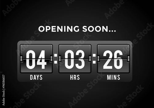 Countdown clock digits board panels timer