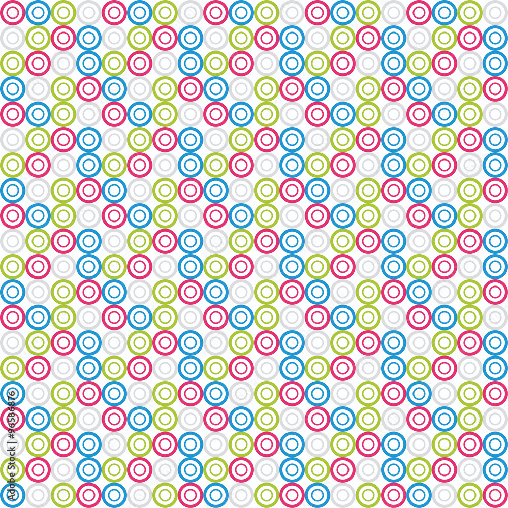 Seamless decorative vector background with stripes and circles