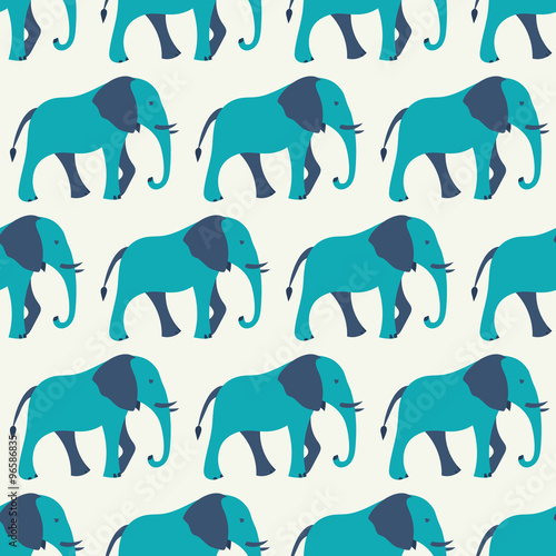 Animal seamless pattern of elephant