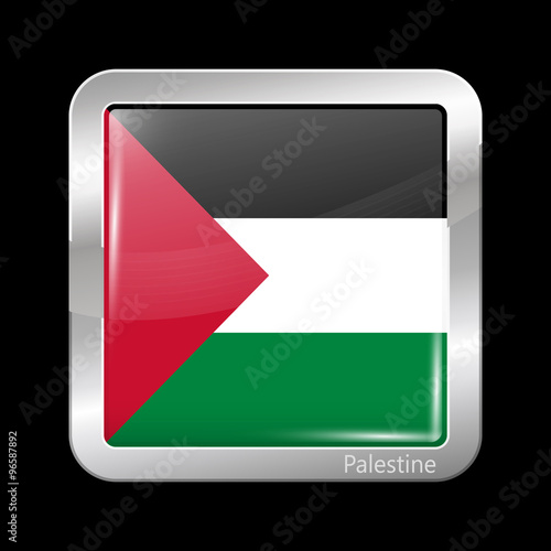 Flag of Palestine. Metallic Icon Square Shape Free Download Flag of Palestine. Metallic Icon Square Shape - GFXLoad