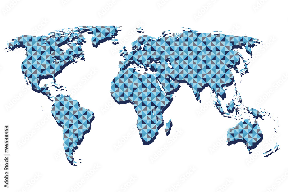 Fototapeta premium illustration of a world map with a pattern