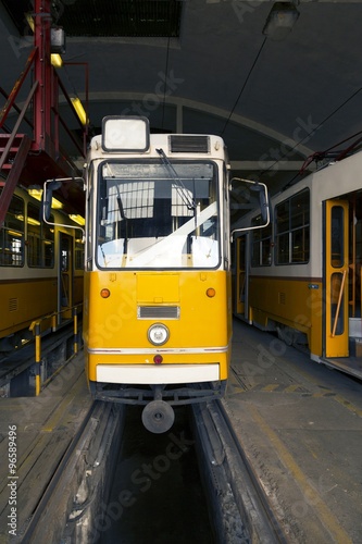Tram in garage 