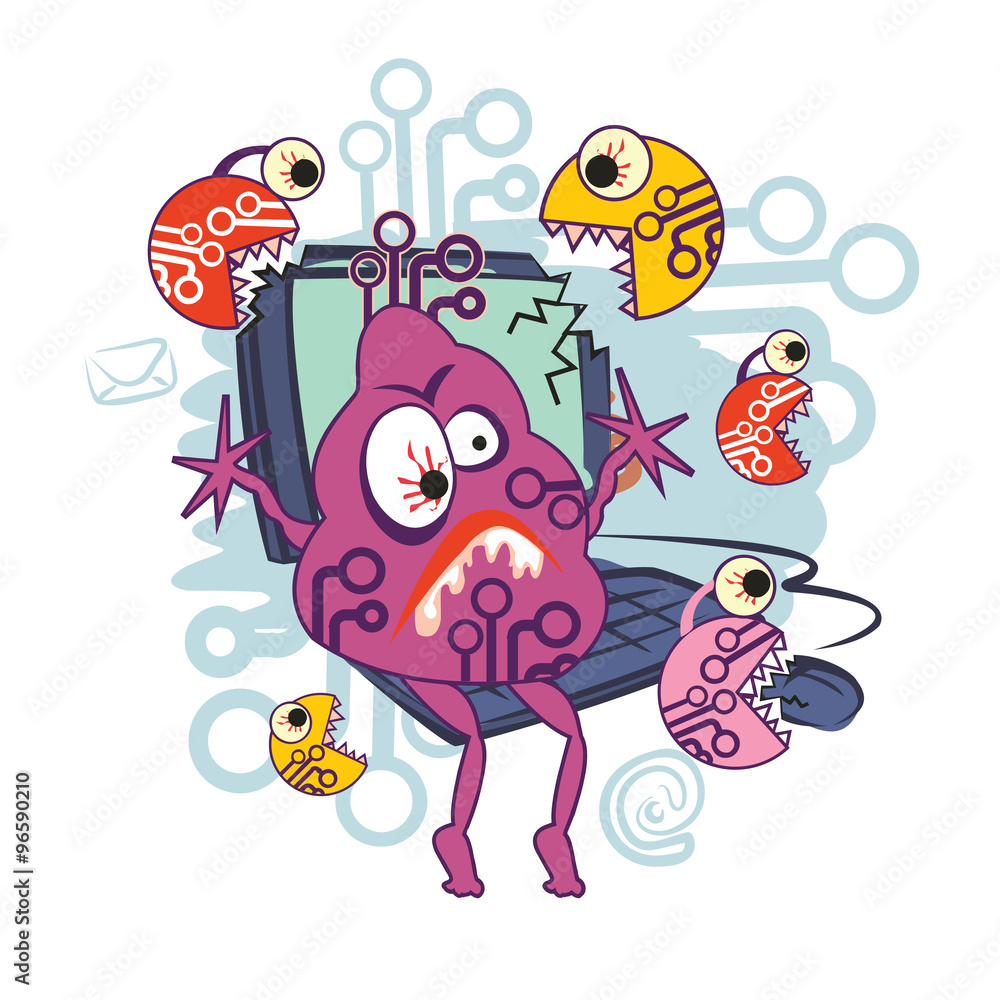 monster virus, antivirus Adobe Stock