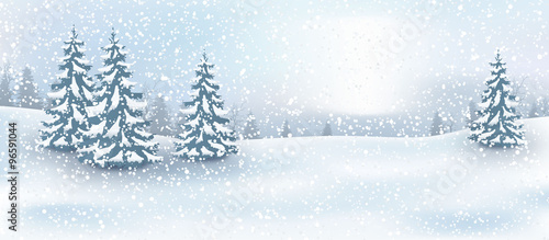 Weihnachten Hintergrund, Landschaft im Winter © dehweh