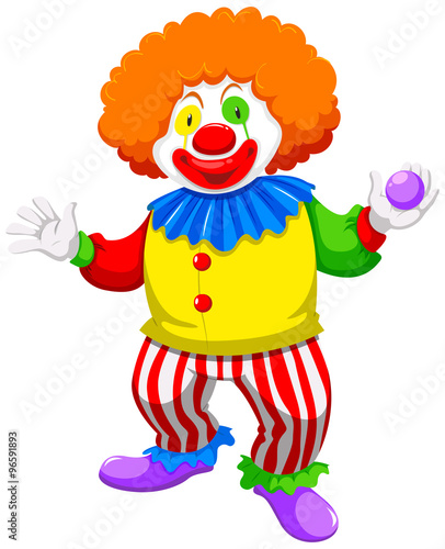 Clown holding a ball