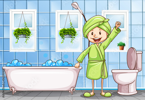 woman in the bathroom