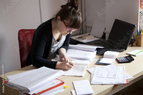 Wallpaper Mural working on some papers. Torontodigital.ca