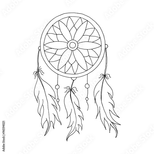 hand to draw a Dreamcatcher