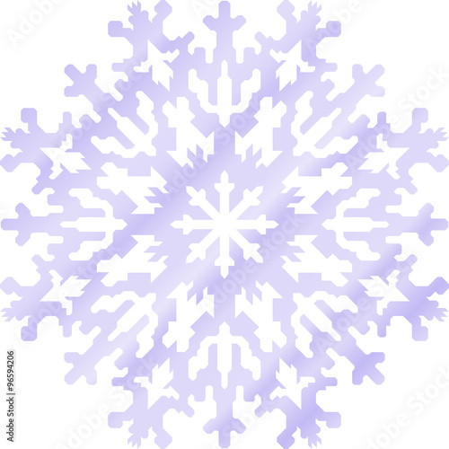 Abstract vector snowflake in blue tones. © Anton Shpak