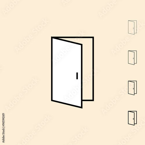 Vector icon of open door