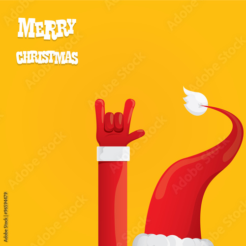 Santa Claus rock n roll icon vector illustration. 