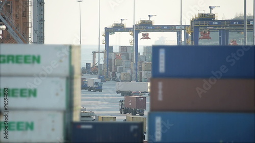 View Through Containers In The Port