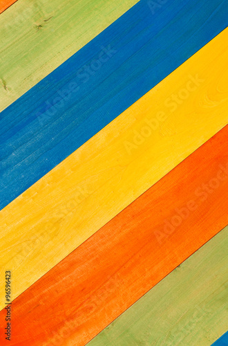 Multicolored Wooden Planks in Diagonal for Background