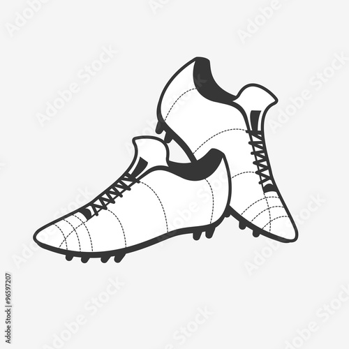 Vector a pair of soccer shoes. Football Boots icon.
