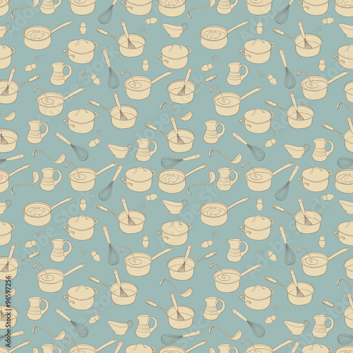 Kitchen house design seamless background texture pattern
