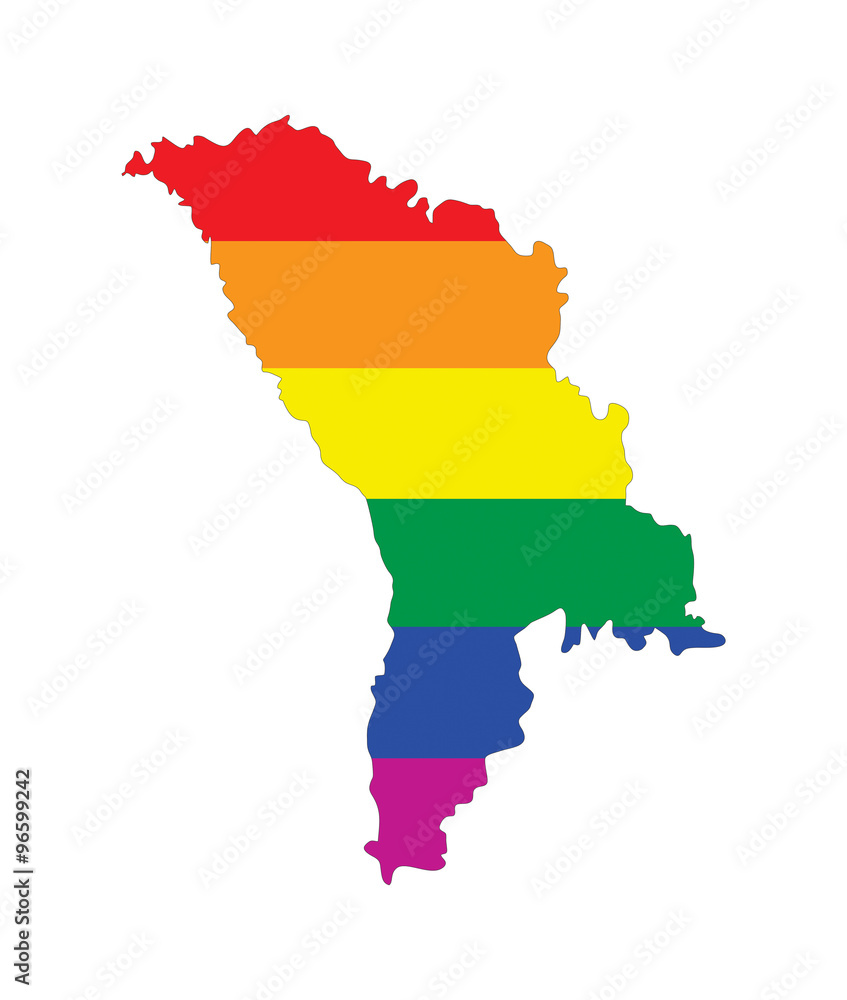 Obraz premium moldova gay map