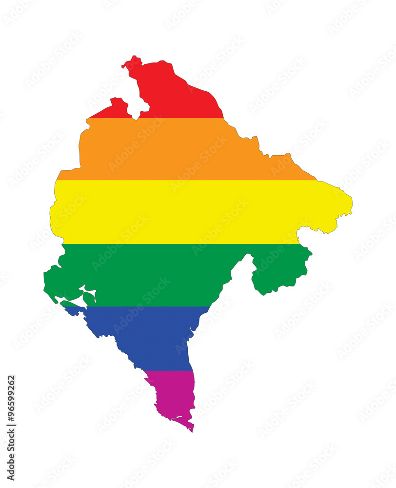 Fototapeta premium montenegro gay map