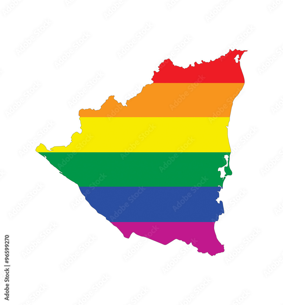 Obraz premium nicaragua gay map