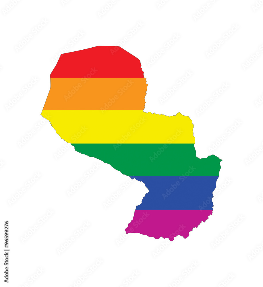 Fototapeta premium paraguay gay map