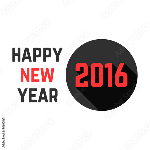 new 2016 year with long shadow