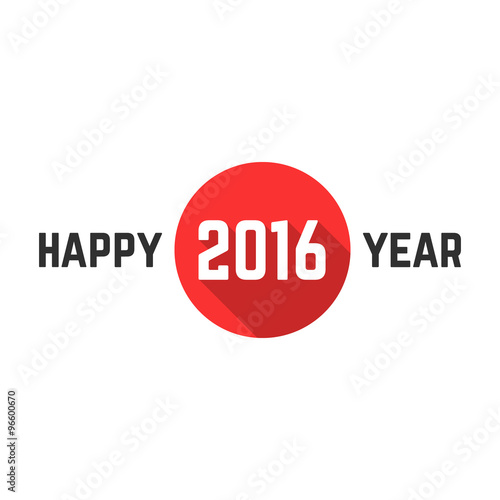 happy 2015 year with long shadow