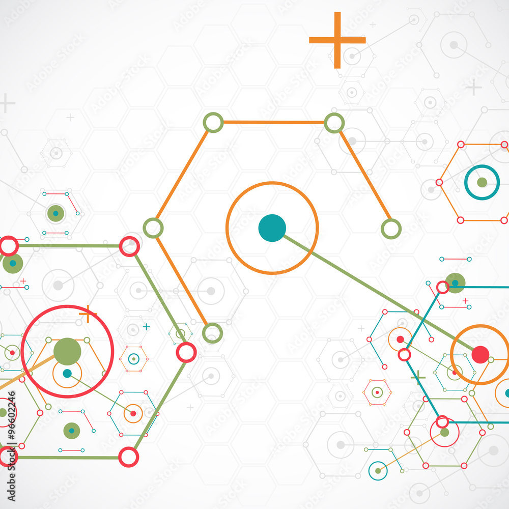 Abstract technology hexagonal background. Abstract technology hexagonal background.