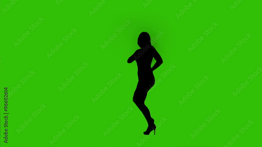 Silhouette of a dancing girl Silhouette of a dancing girl