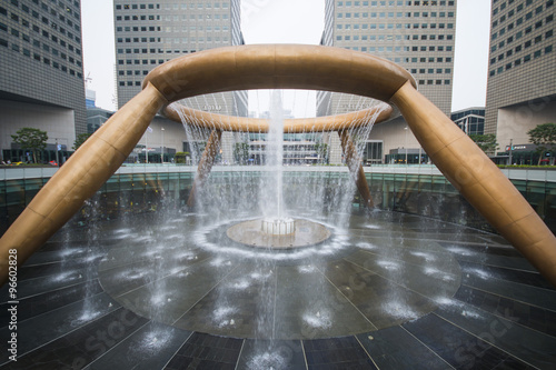 Photography SINGAPORE, OCTOBER 13, 2015: fountain of wealth have been record