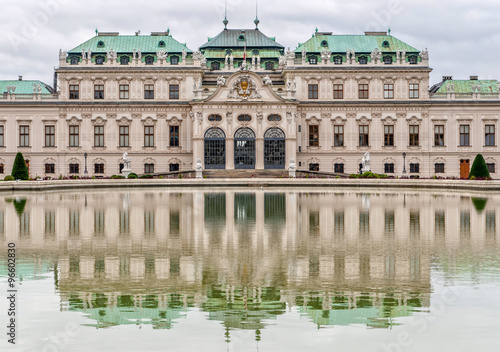 Belvedere Palace in cloudy day. Vienna  Austria