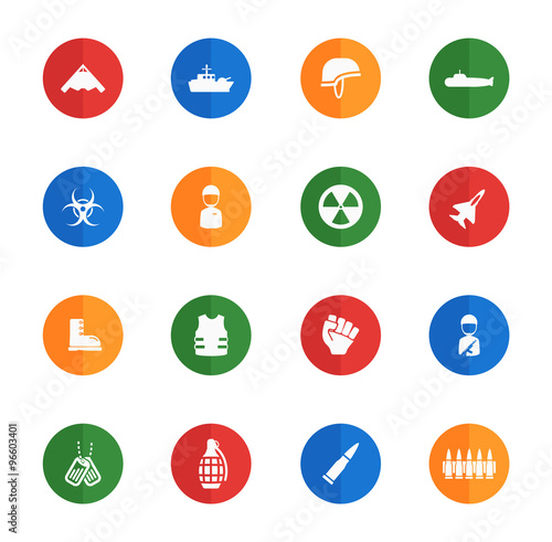 Military simply icons