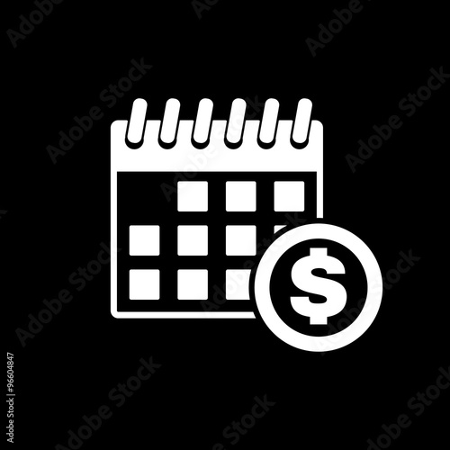 The pay day icon. Tax and payment, dividends symbol. Flat