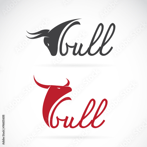 Vector design bull is text on a white background.