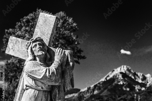 Carrying The Cross B&W