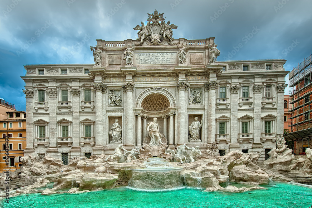 The Famous Trevi Fountain, rome, Italy.