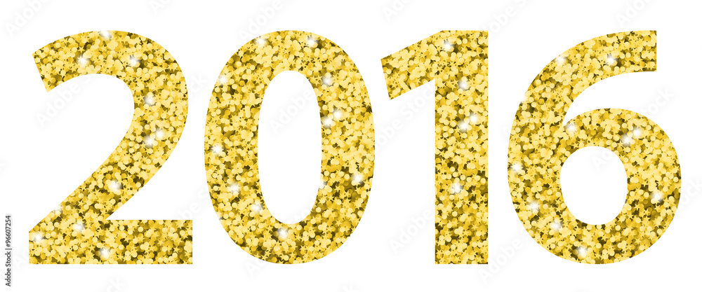 Silvester 2016 Zahl Glitter gold Vektor Silvester 2016 Zahl Glitter gold Vektor